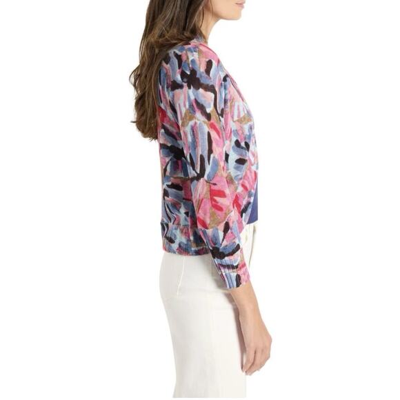 Nic+Zoe Firework Foliage Bolero Cardigan M Floral Lightweight NWT - Picture 3 of 5
